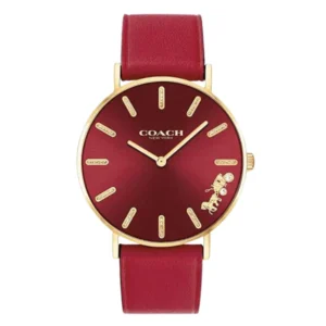 Coach Perry Leather Strap Quartz Watch for Ladies